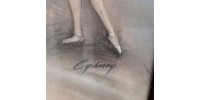 Cadre ballerine vintage œuvre signée